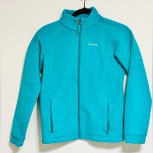 Columbia Benton Springs Fleece Jacket Geyser Green Youth Girl’s Large 14/16